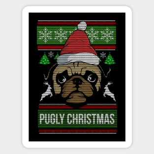Pugly Christmas Sticker